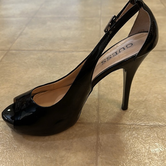 Guess black open toe platform pumps - Picture 4 of 12